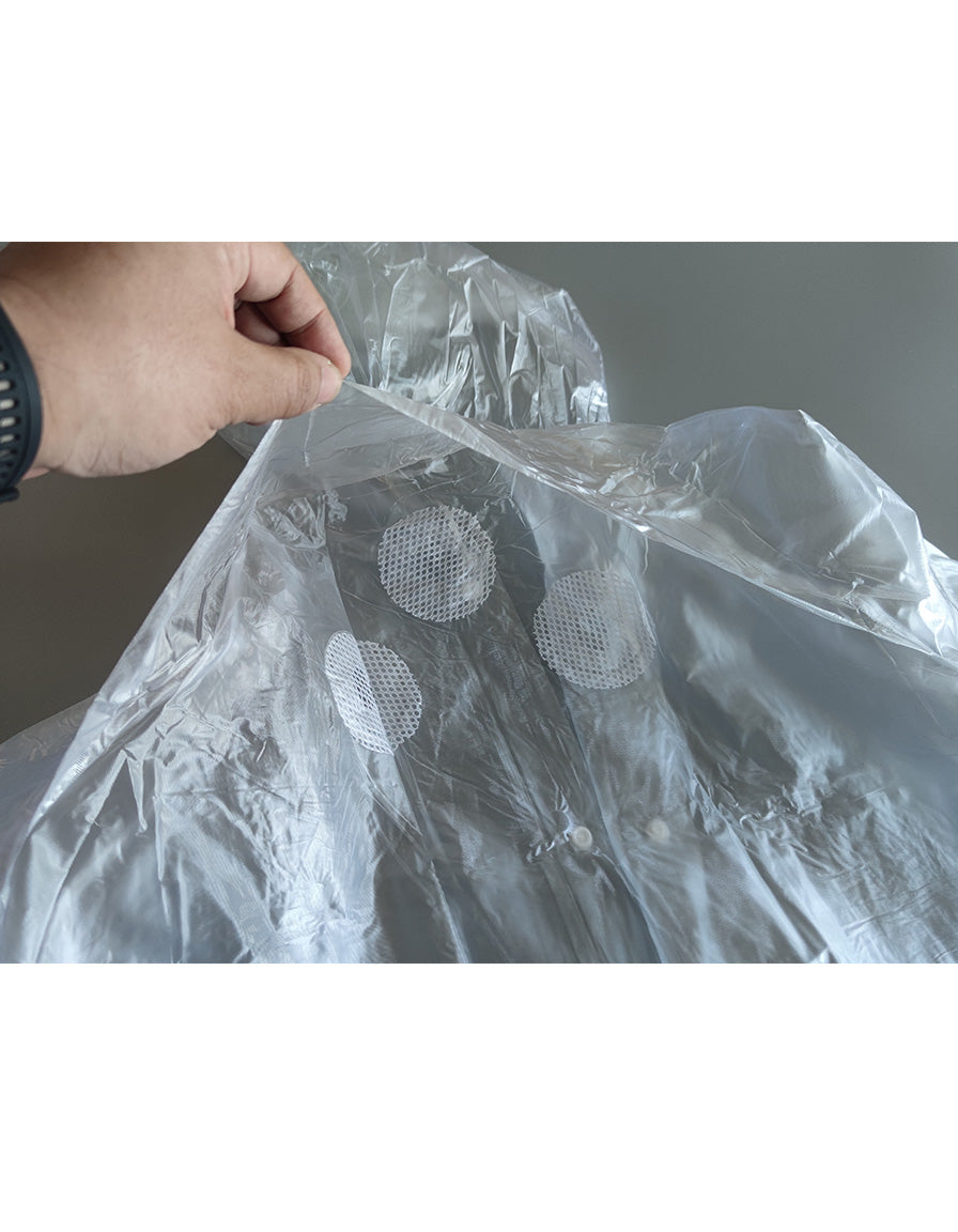 Adult Rainjacket PVC frosted white