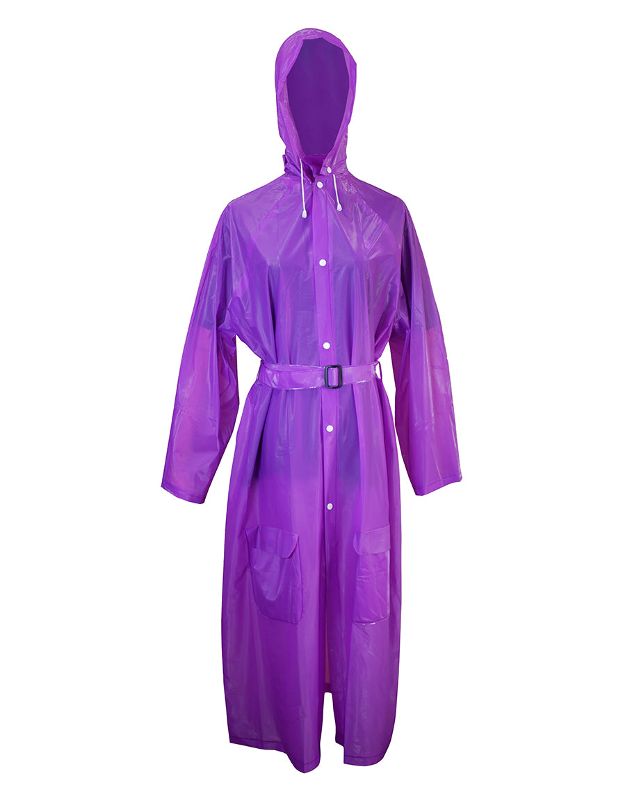 WHOSALE Woman's Raincoat OEM with belt hooded ideal for tour,hiking,daily