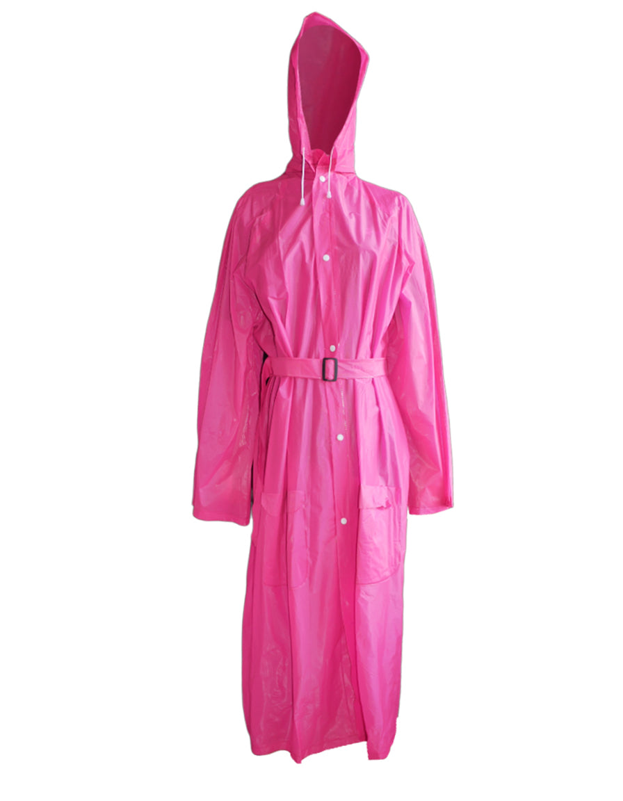 WHOSALE Woman's Raincoat OEM with belt hooded ideal for tour,hiking,daily