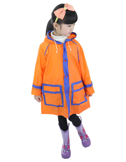 Children's Raincoat OEM&ODM orange blue