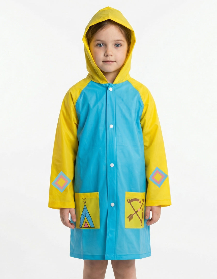 Kids Raincoat hooded bohemia design