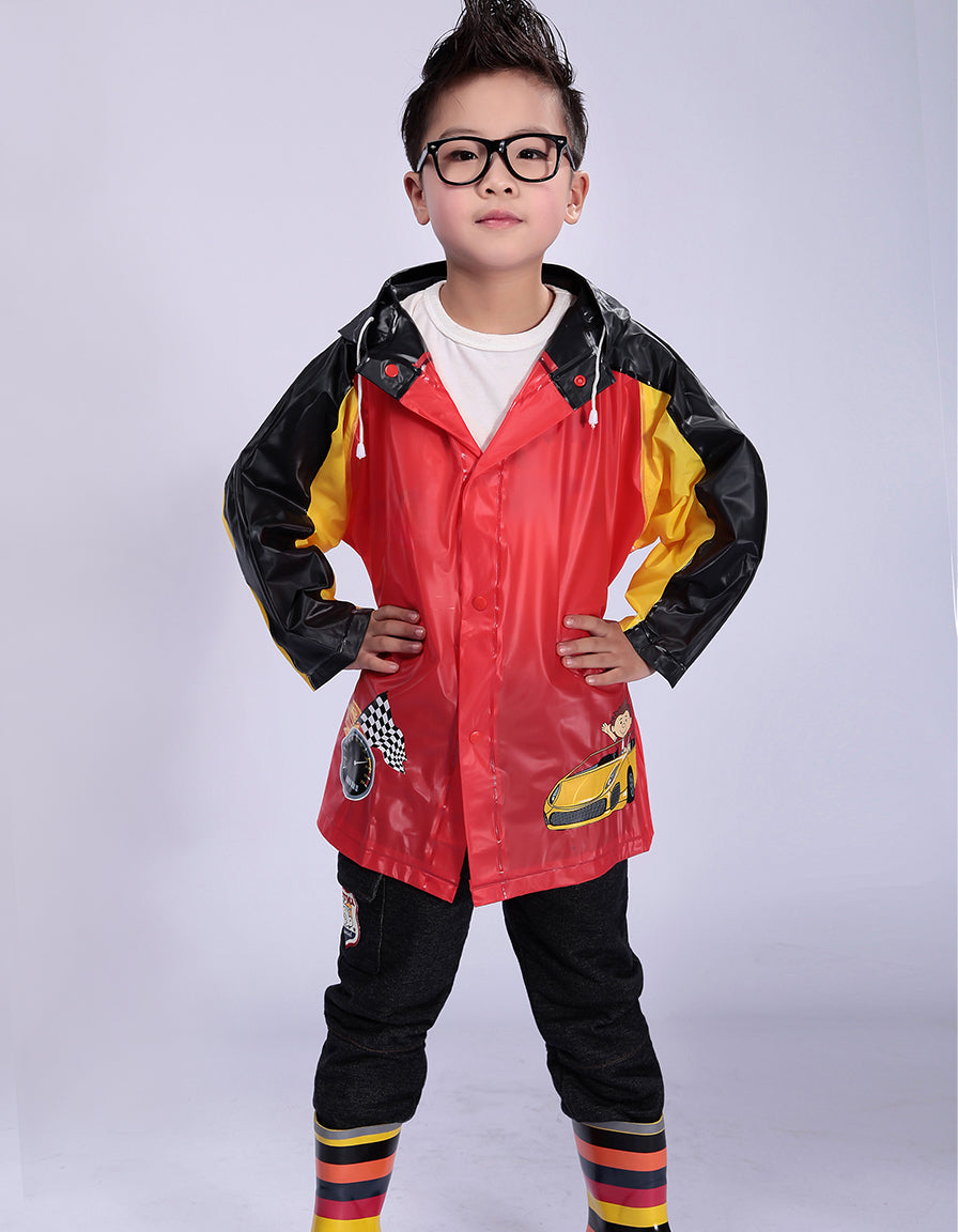 Boy's Raincoat race-car pirate