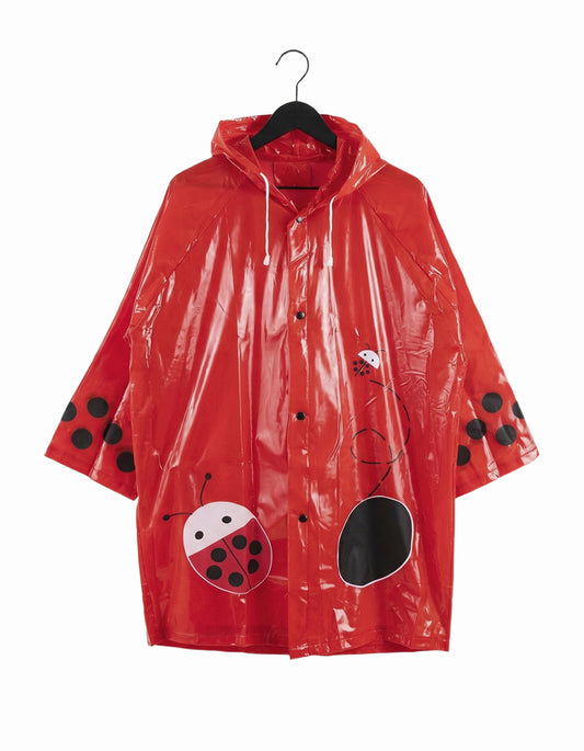 Children's Raincoat animal design shiny PVC lady bug