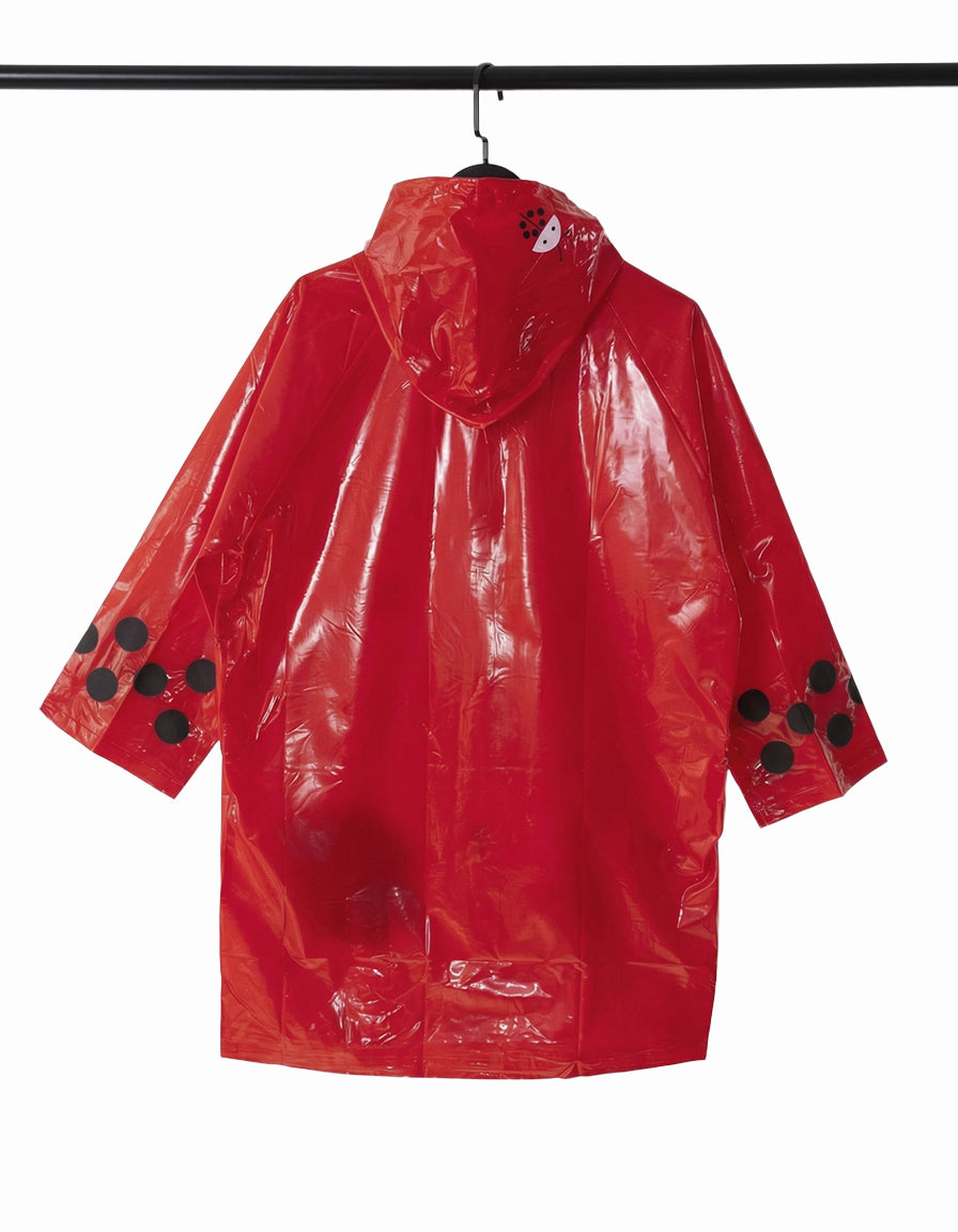 Children's Raincoat animal design shiny PVC lady bug