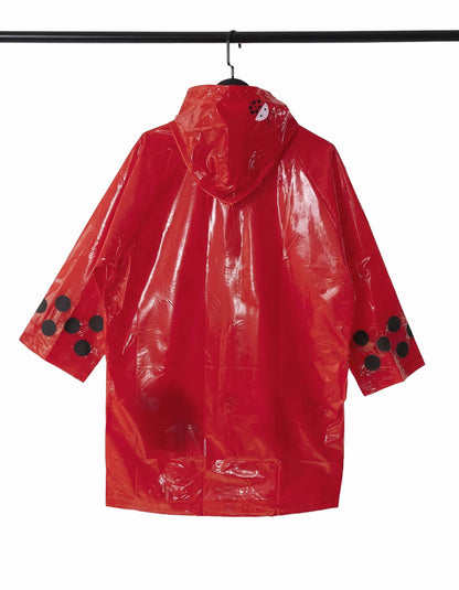 Kids Raincoat Shiny PVC ladybug