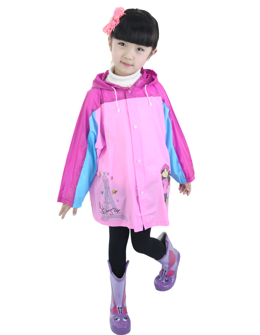 Girl's Raincoat PVC Paris&Maria