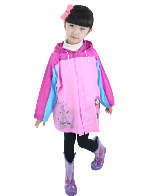 Girl's Raincoat PVC Paris&Maria