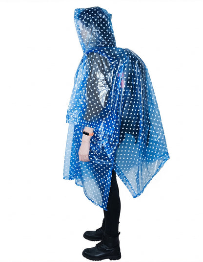 Adult Rainponcho dot print heavy gauge RAINCOSKY