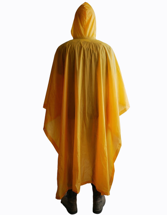 Adult Poncho stretched for backpack
