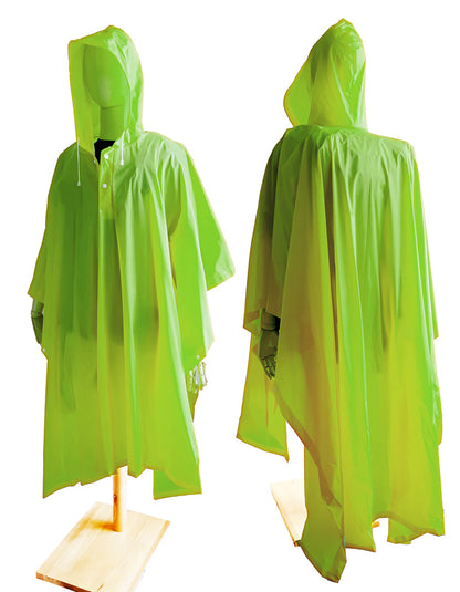 Adult Rainponcho for Backpack PVC hooded