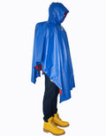 Adult Rainponcho hooded waterproof 3 in 1 PVC ideal for travel fishing WHOLESALE OEM