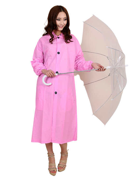 Woman's Raincoat black buttons