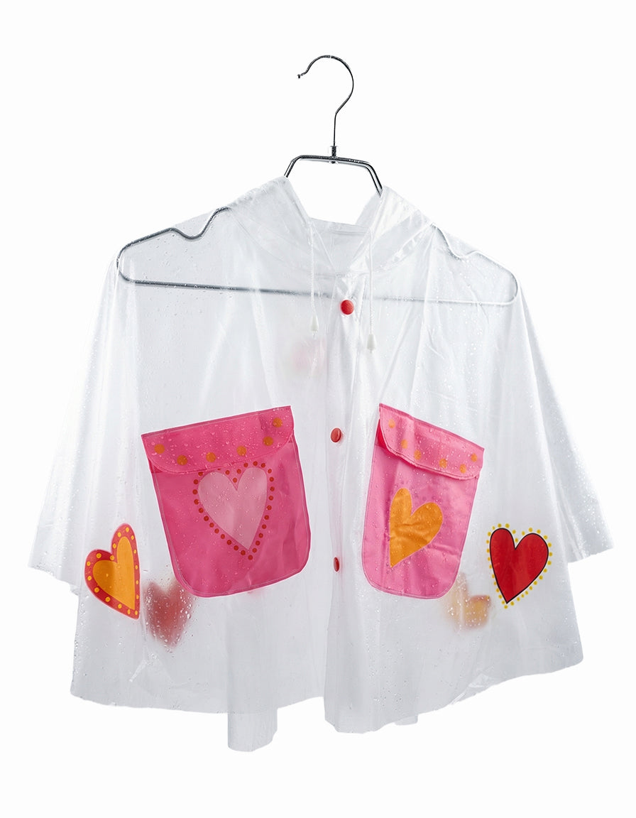 Chidren's Rainponcho frosted white factory whosale B2B PVC material OEM