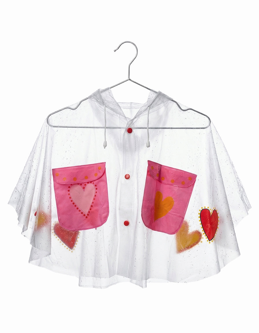 Chidren's Rainponcho frosted white factory whosale B2B PVC material OEM