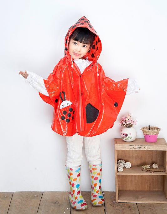 Children's rainponcho adybug&frog