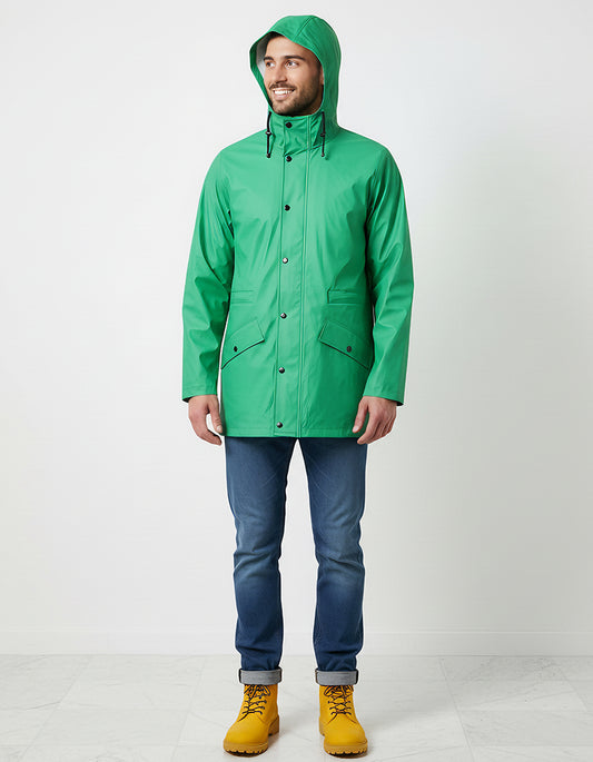 Adult Raincoat PU waterproof hooded
