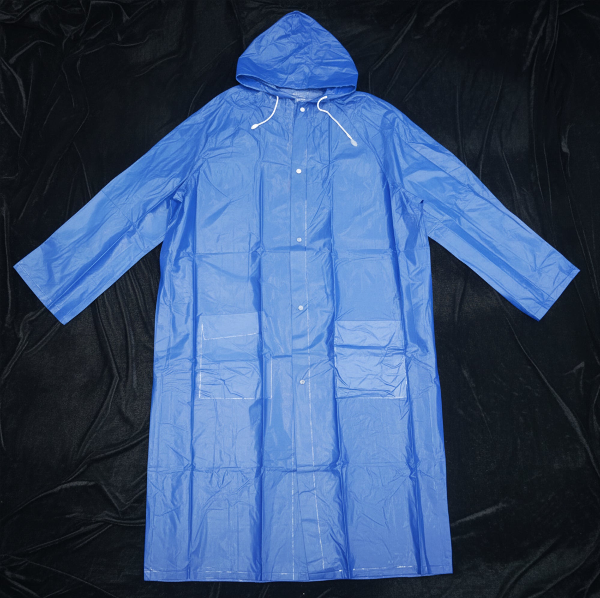 WHOSALE Adult Raincoat Long style,hooded with drawstring,2 pockets with flaps