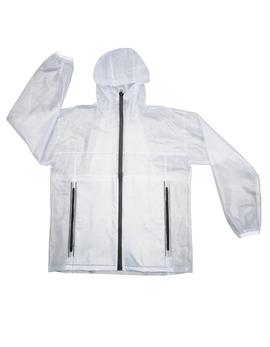 Adult Raincoat middle length frosted white